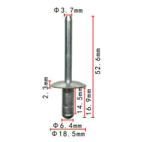 Заклепка  д. 6.4 шайба  18.5